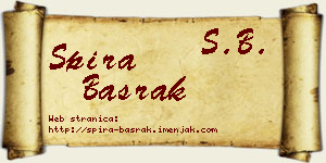 Spira Basrak vizit kartica